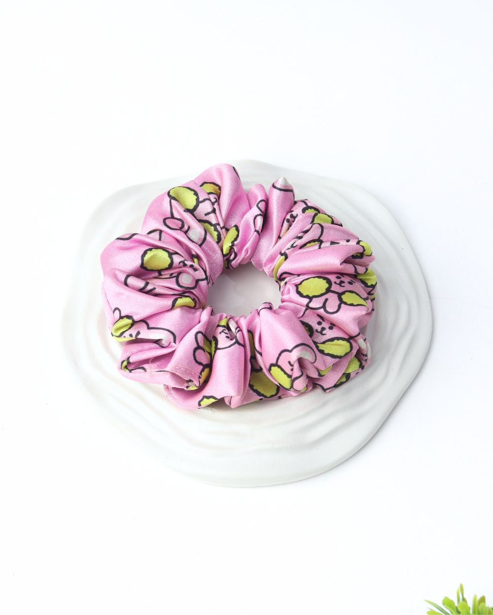 Premium Printed Satin Scrunchies | Large