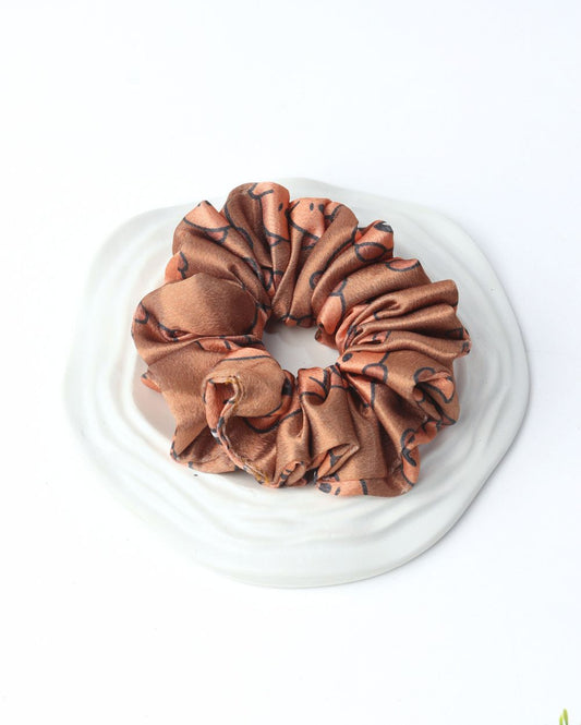 Premium Printed Satin Scrunchies | Large