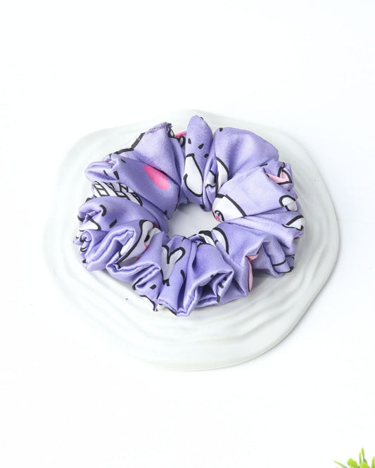 Premium Printed Satin Scrunchies | Large