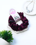Magenta | Silk Satin Scrunchies | M