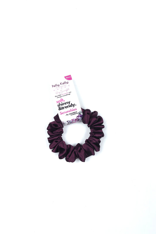 Magenta | Silk Satin Scrunchies |S