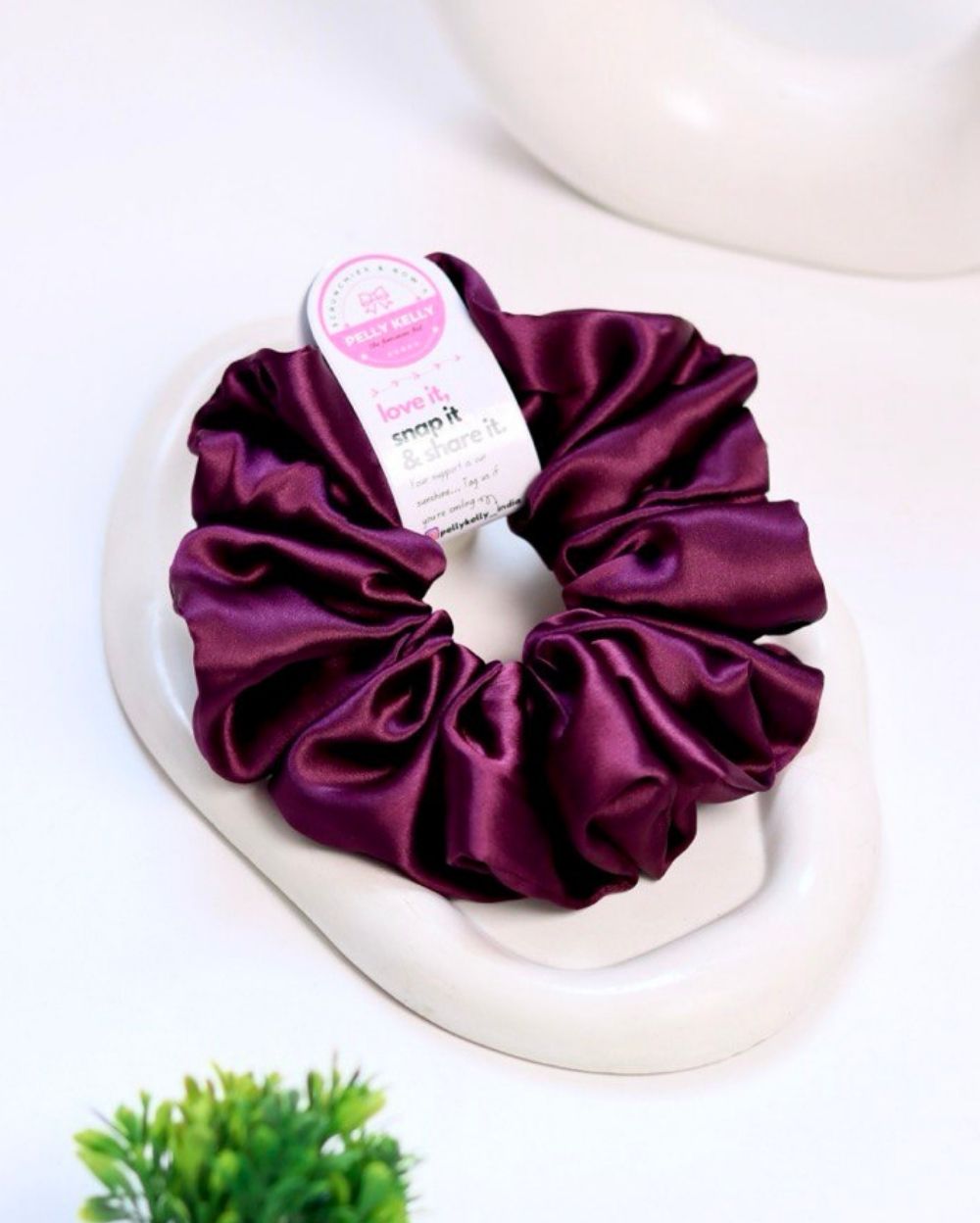 Magenta | Silk Satin Scrunchies | XL