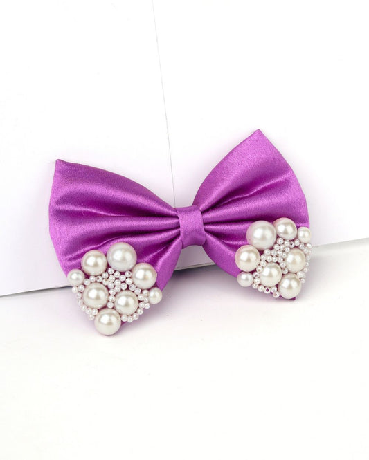 Premium satin Princess Pearl Bow