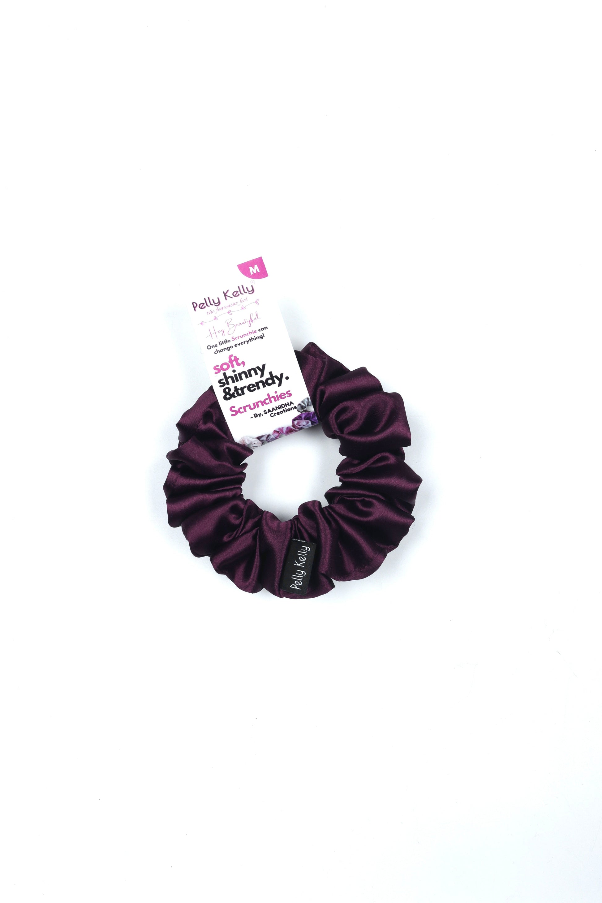 Magenta | Silk Satin Scrunchies | M