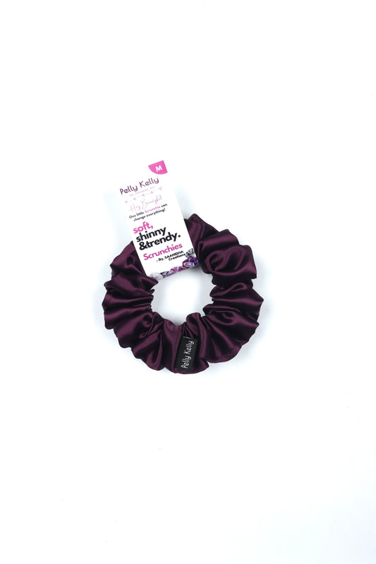 Magenta | Silk Satin Scrunchies | M