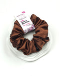 Woody Brown | Premium Silk Satin Scrunchies | L
