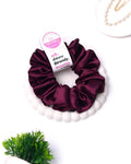 Magenta | Silk Satin Scrunchies | L