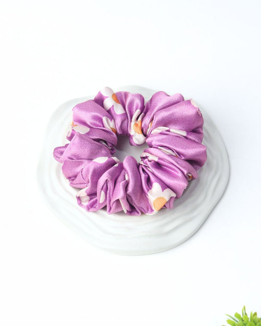 Premium Printed Satin Scrunchies | Large