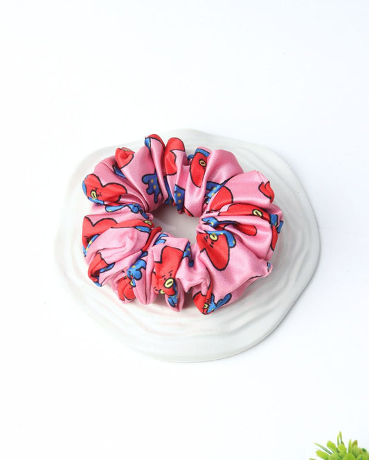 Premium Printed Satin Scrunchies | Large