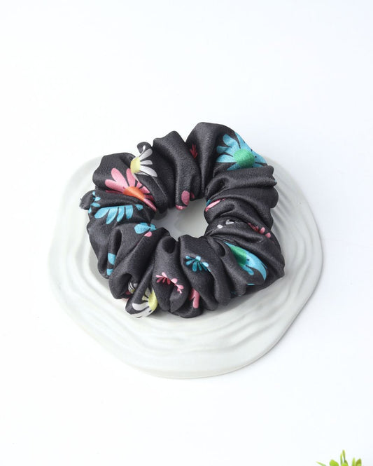 Premium Printed Satin Scrunchies | Large