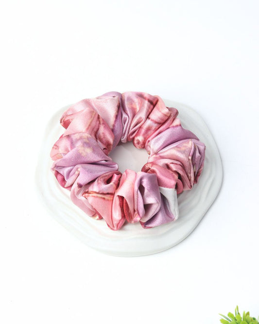 Premium Printed Satin Scrunchies | Large