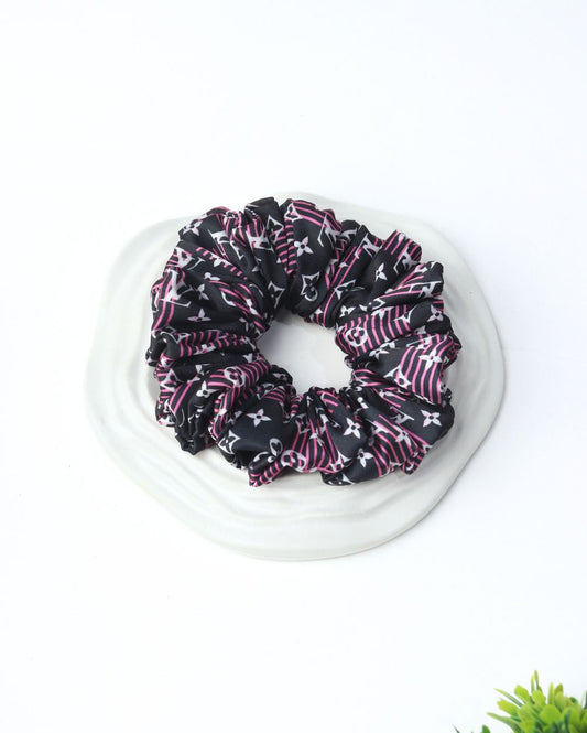 Premium Printed Satin Scrunchies | Large