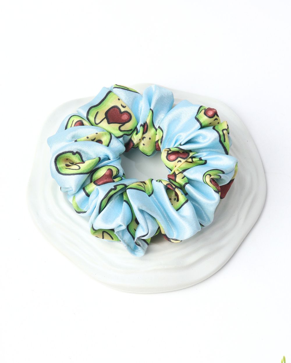 Premium Printed Satin Scrunchies | Large