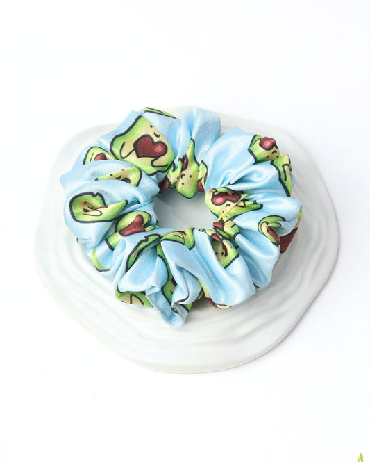 Premium Printed Satin Scrunchies | Large
