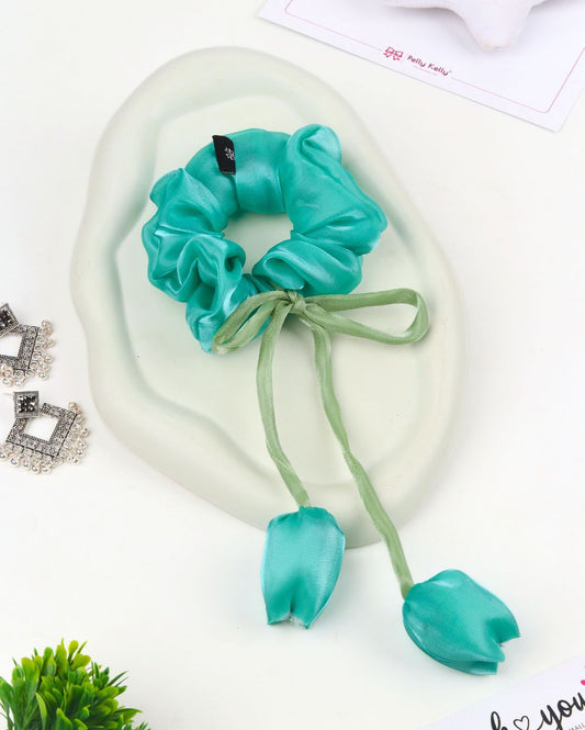 Tulip Scrunchies | Jimmy Choo | Forest Green