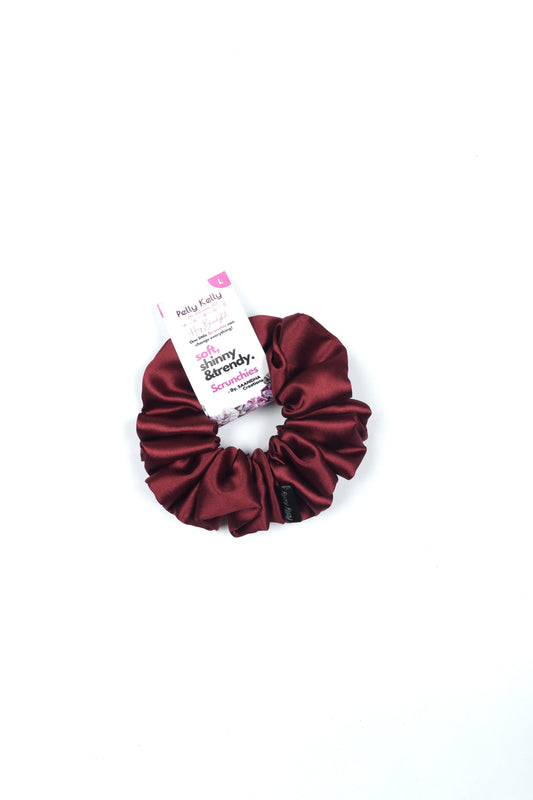 Light Maroon | Silk Satin Scrunchies | L