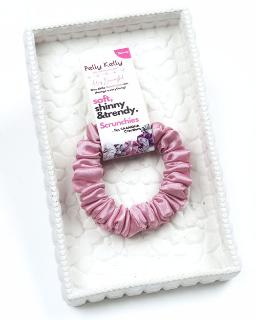 Cavern Pink | Premium Silk Satin Scrunchies | S
