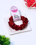 Light Maroon | Silk Satin Scrunchies | S