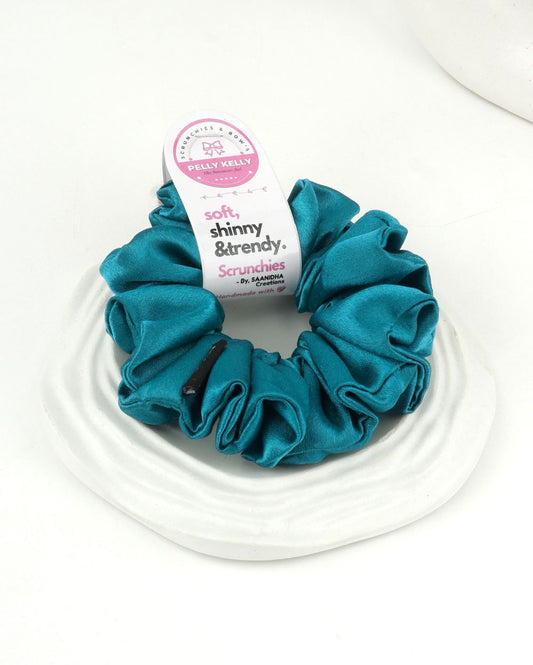 Magenta | Silk Satin Scrunchies | L