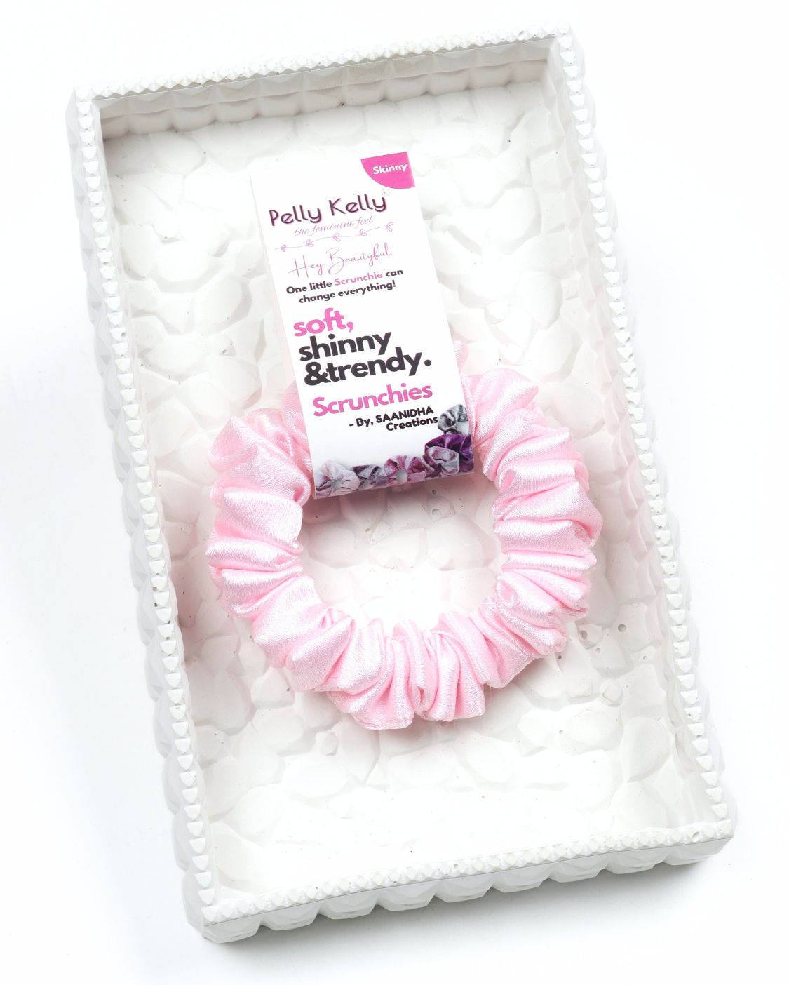 Pale Pink | Premium Silk Satin Scrunchies |S