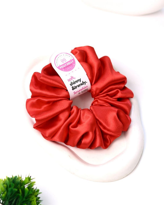 Tulip Pink | Silk Satin Scrunchies | XL