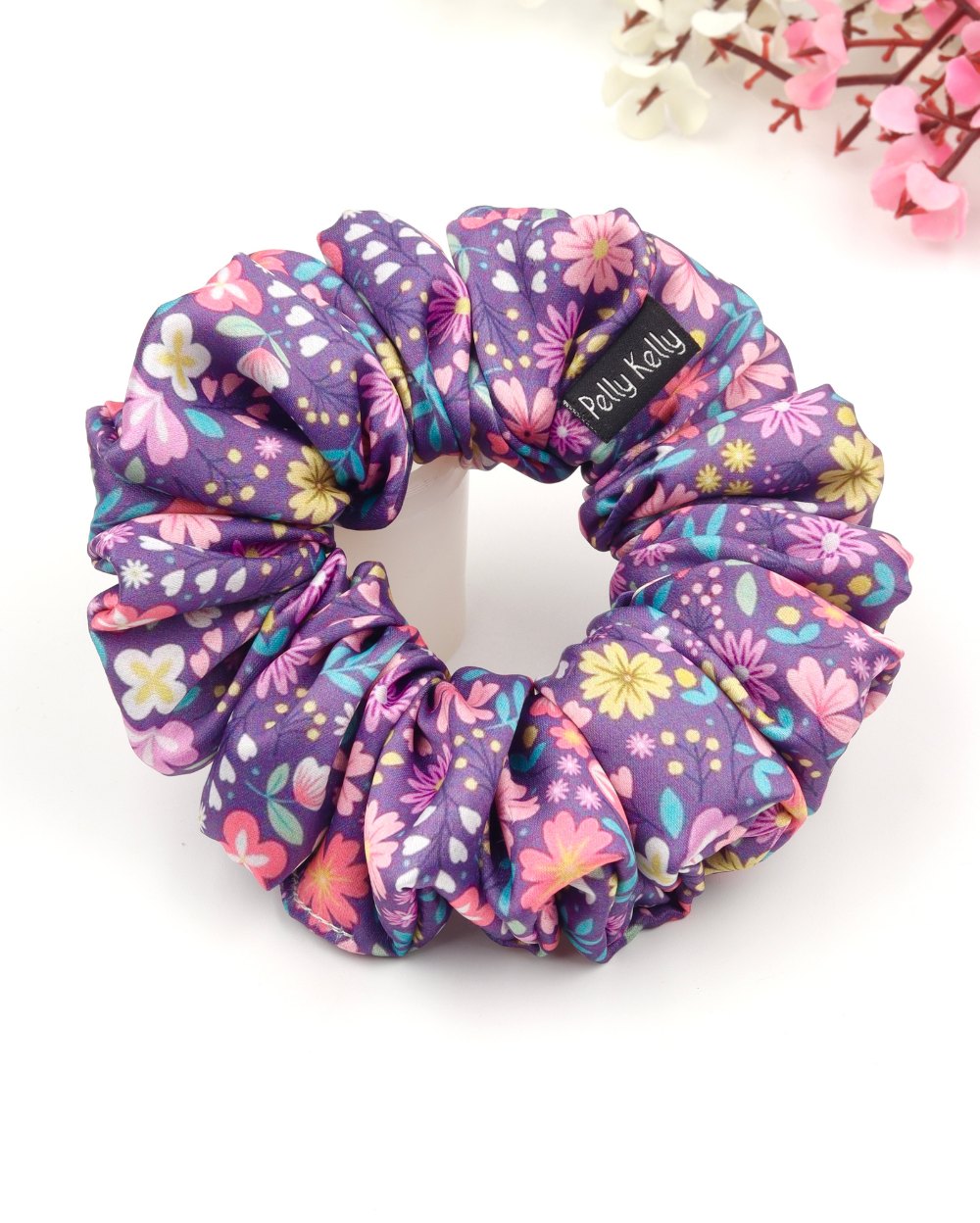 Premium Printed Satin Scrunchies | Large