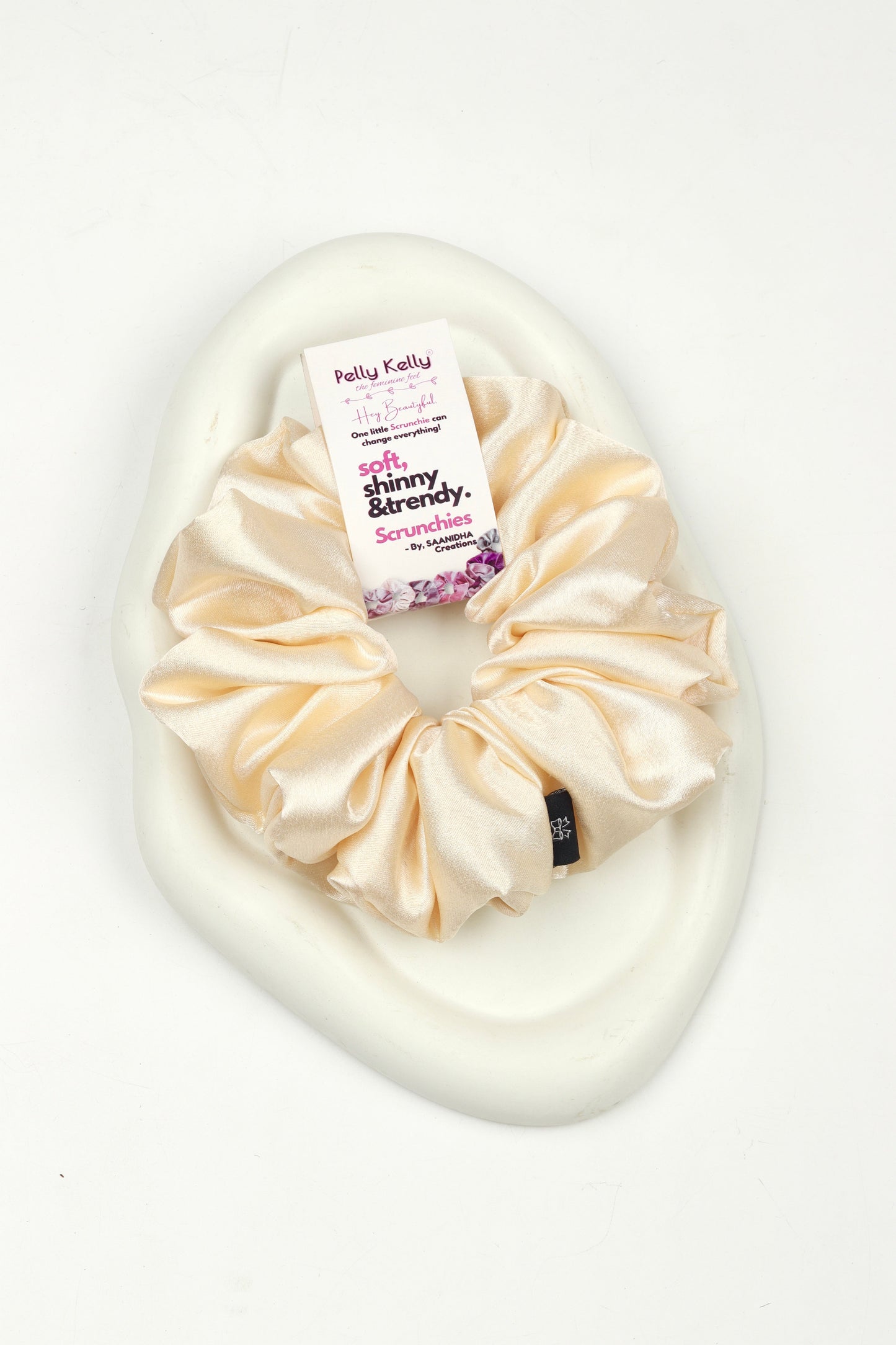 Soft Peach | Premium  Satin Scrunchies | XL