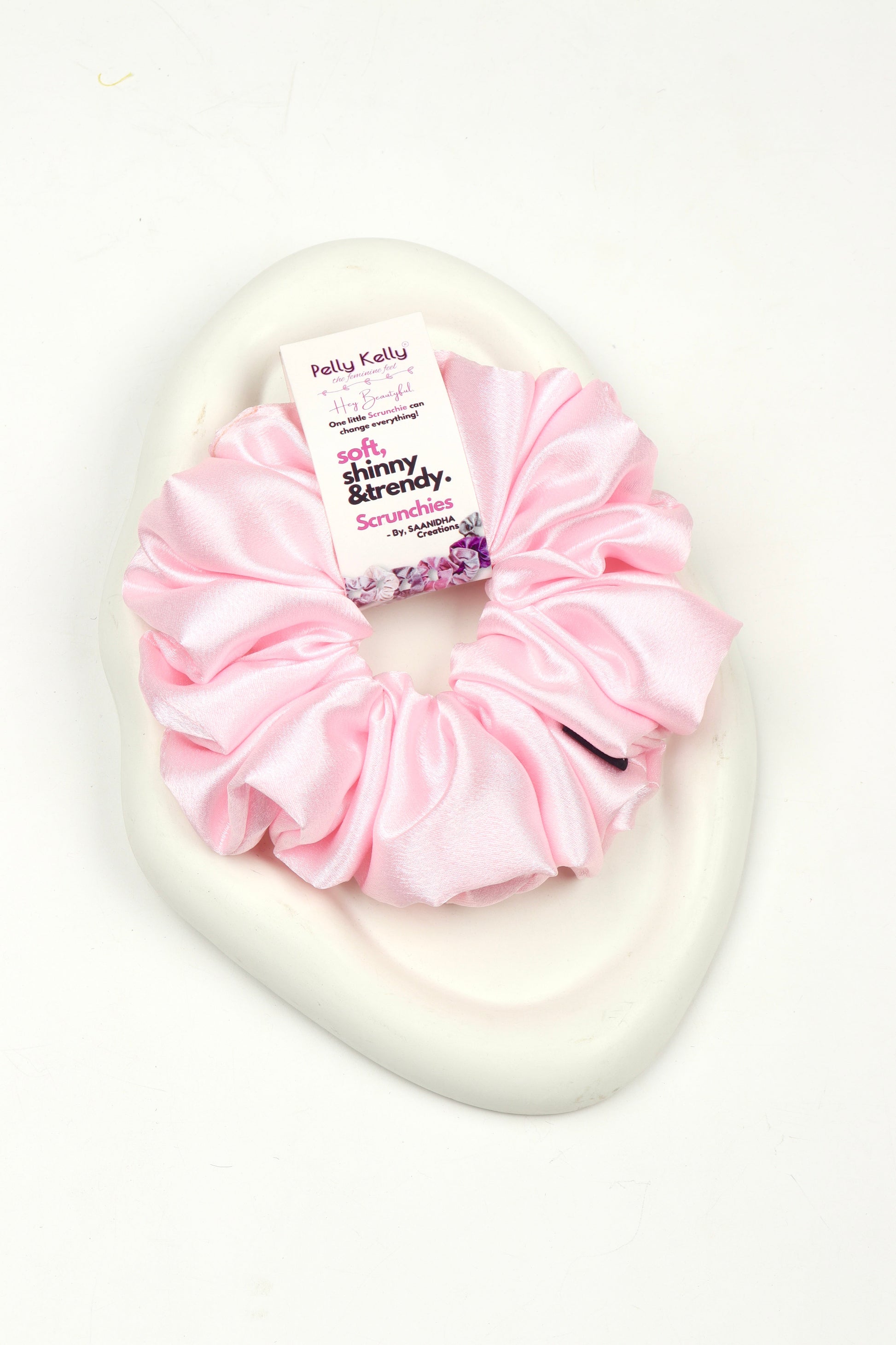 Pale Pink | Premium  Satin Scrunchies | XL