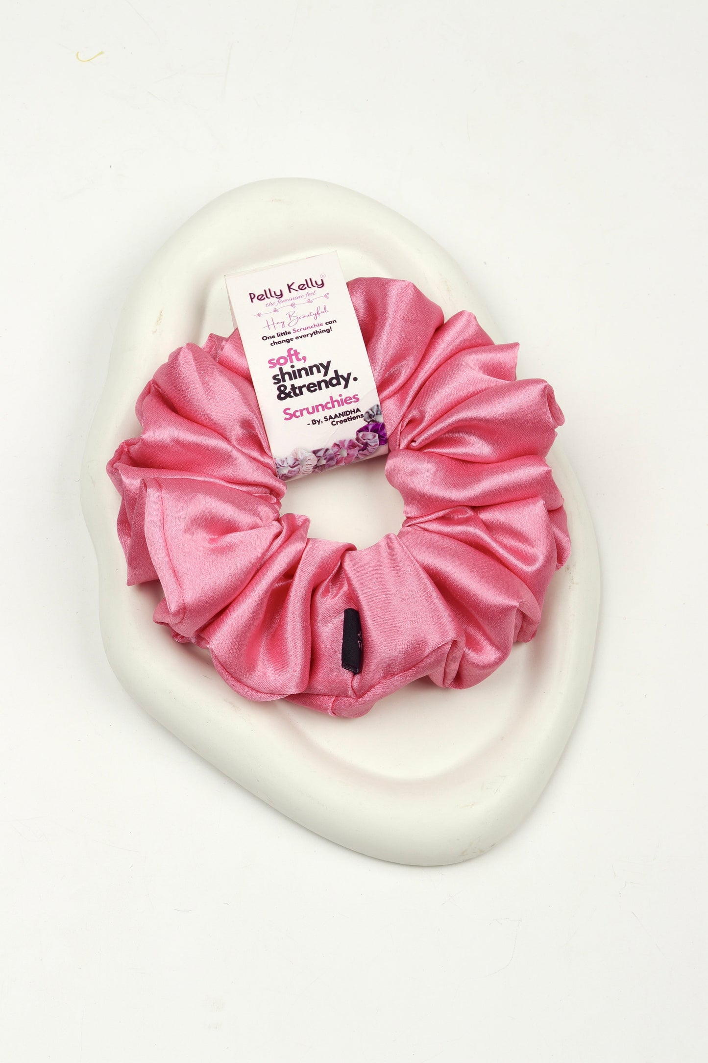 Carnation Pink | Premium  Satin Scrunchies | XL