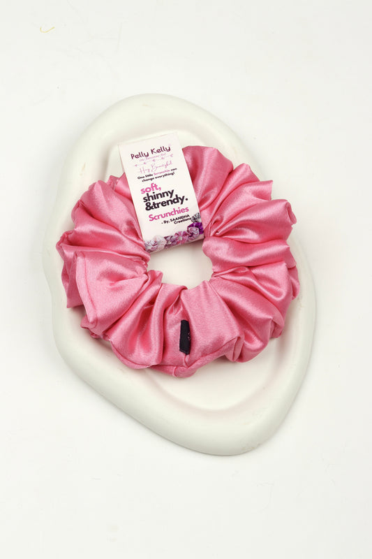 Carnation Pink | Premium  Satin Scrunchies | XL