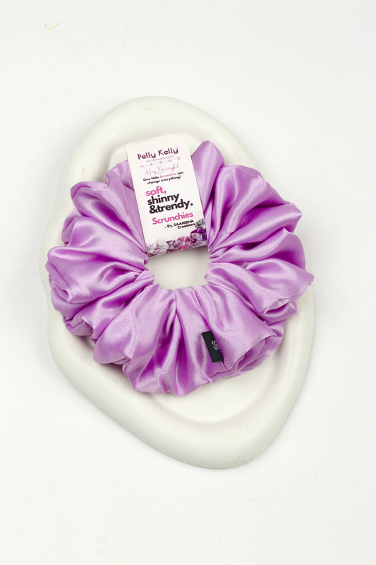 Pastel Violet | Premium  Satin Scrunchies |XL