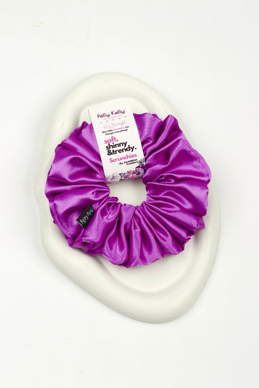 Deep Lavender | Premium Satin Scrunchies |XL
