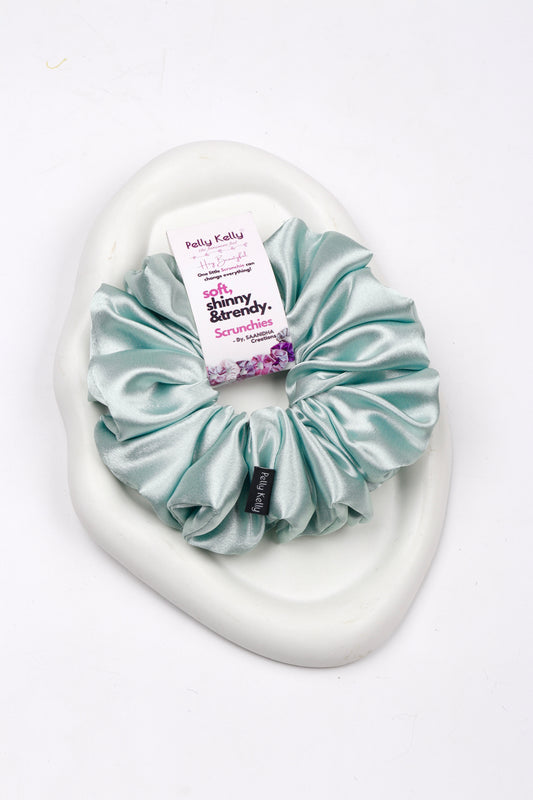 Grey Nickel | Premium  Satin Scrunchies | XL