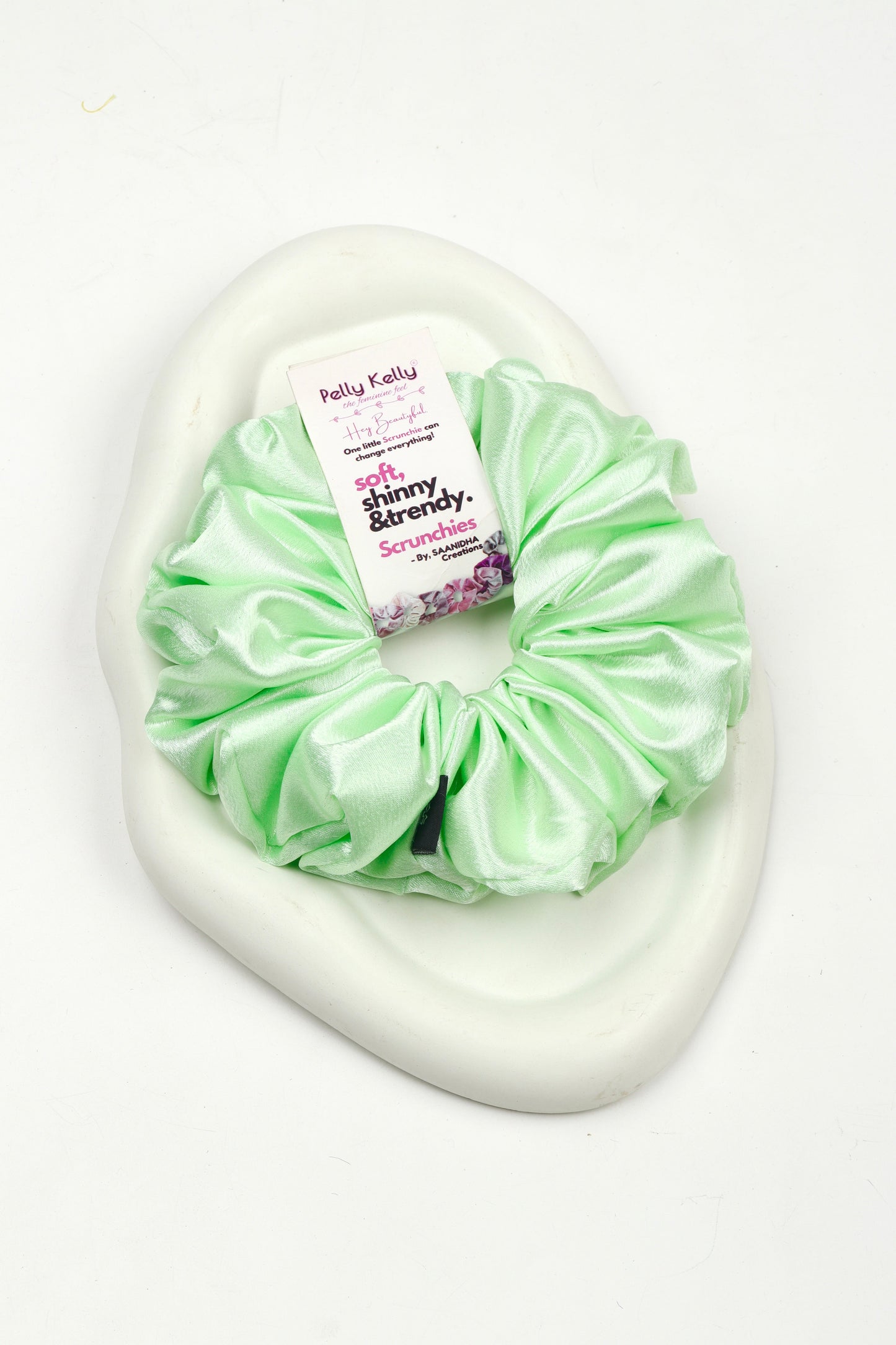 Snow Green | Premium  Satin Scrunchies | XL