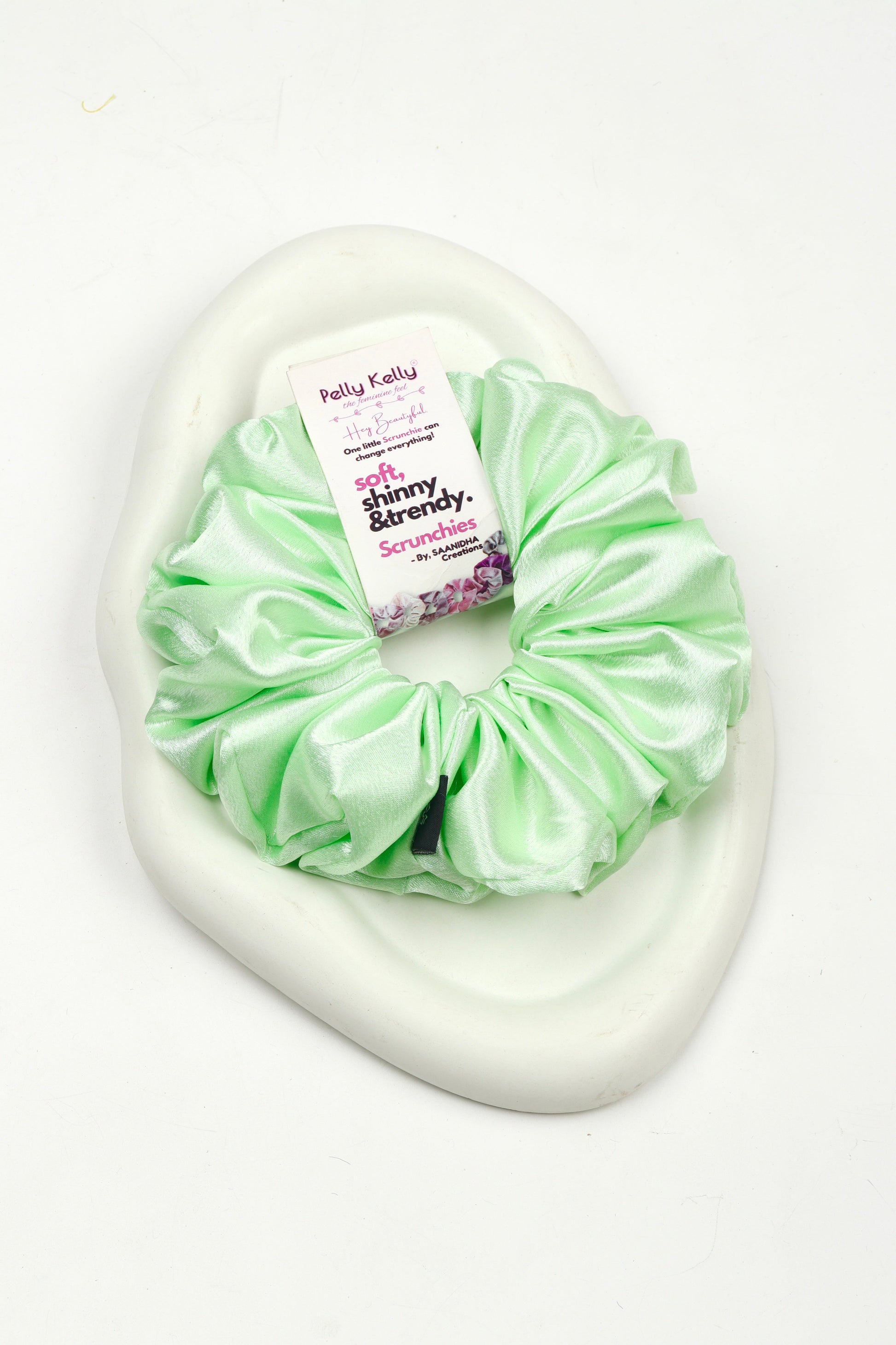 Snow Green | Premium  Satin Scrunchies | XL