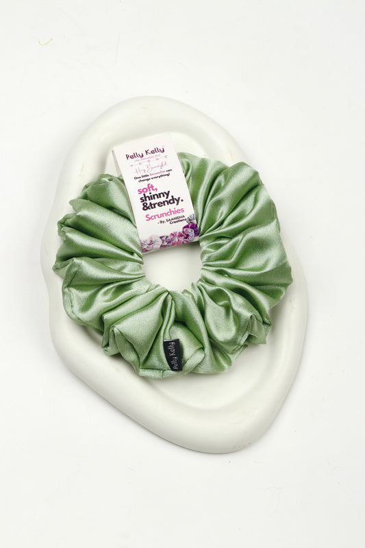 Tealish Green | Premium  Satin Scrunchies | XL