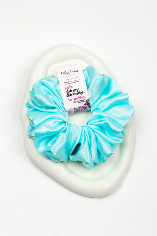 Pattens Blue | Premium  Satin Scrunchies | XL