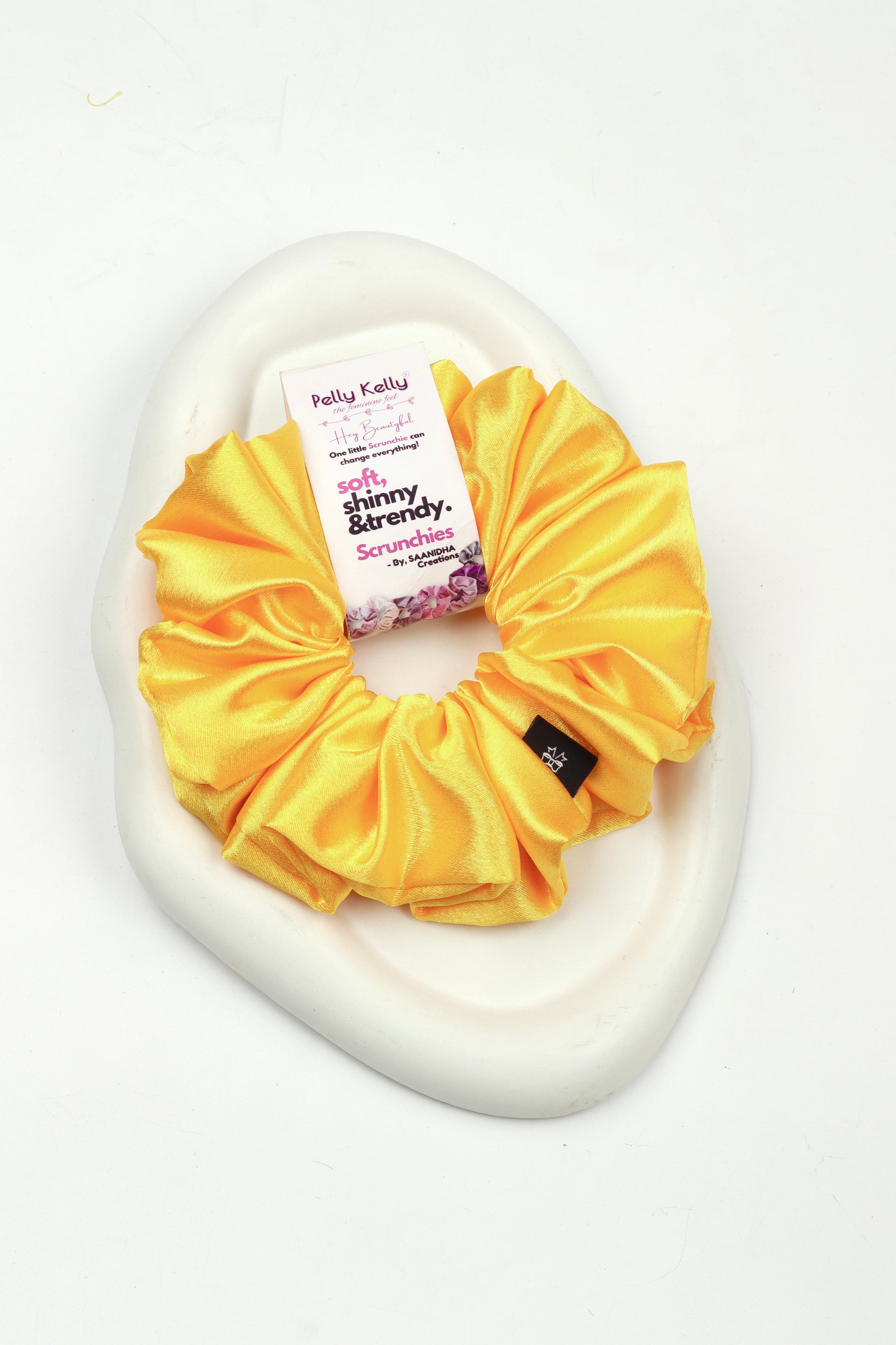 Arylide Yellow | Premium  Satin Scrunchies | XL