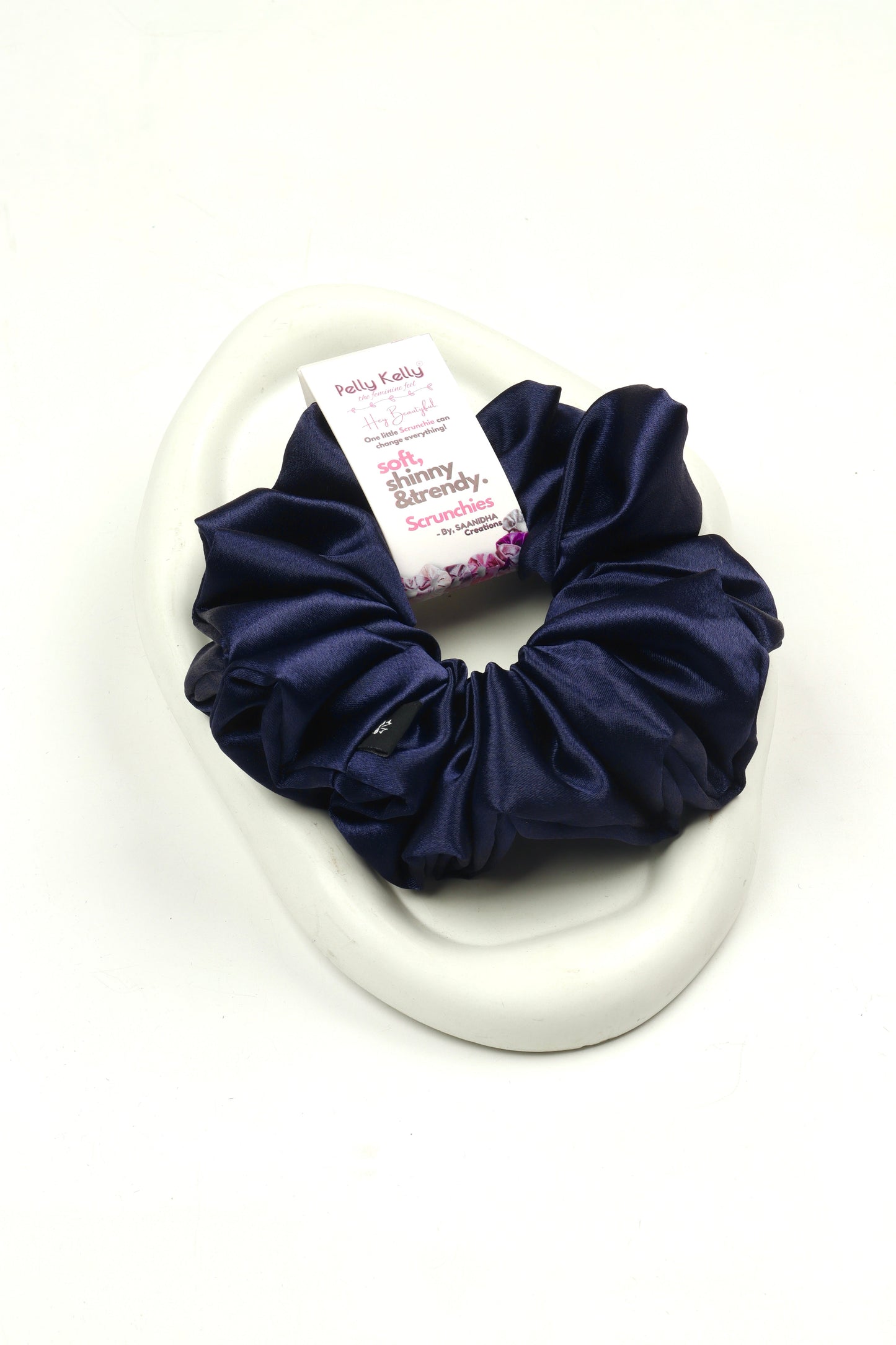 Navy Blue | Premium Satin Scrunchies | XL