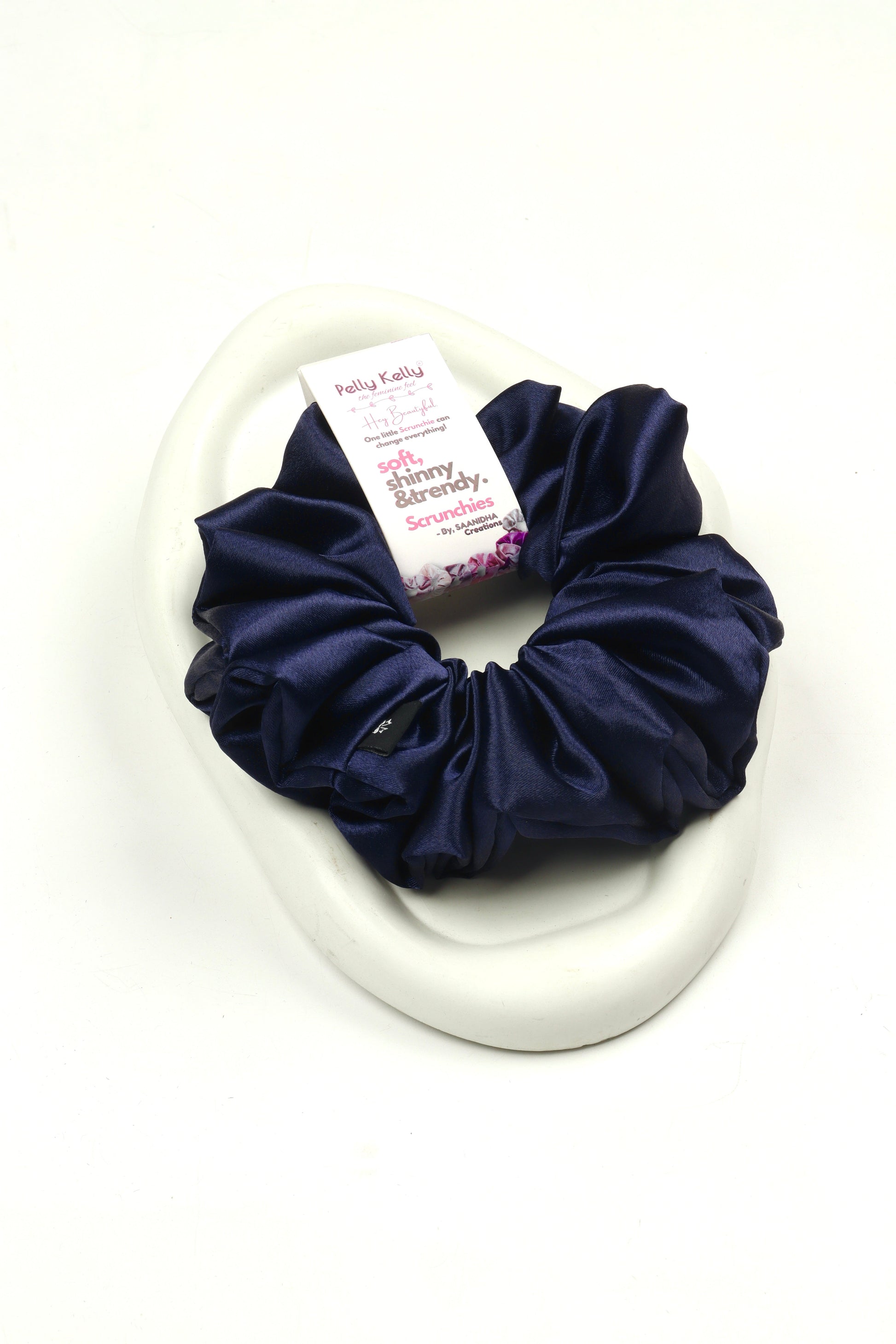 Navy Blue | Premium Satin Scrunchies | XL