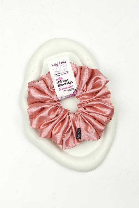 Peach Rose | Premium  Satin Scrunchies | XL