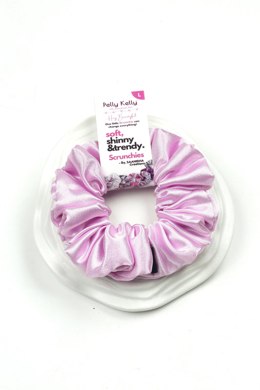 Reddish Magenta | Premium Satin Scrunchies | L