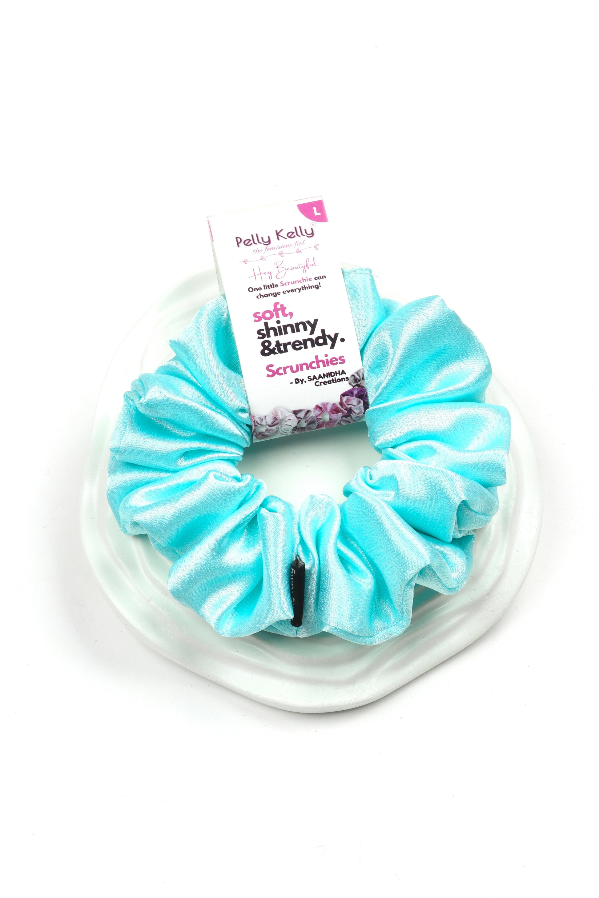Pattens Blue | Premium  Satin Scrunchies | L
