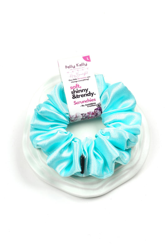 Pattens Blue | Premium  Satin Scrunchies | L