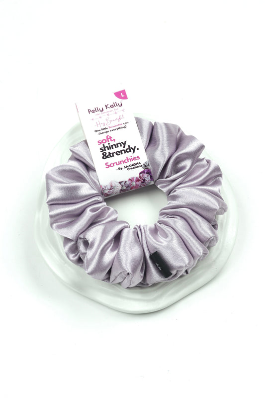 Platinum | Premium  Satin Scrunchies | L