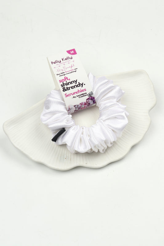 Mid Grey | Premium Satin Scrunchies | M