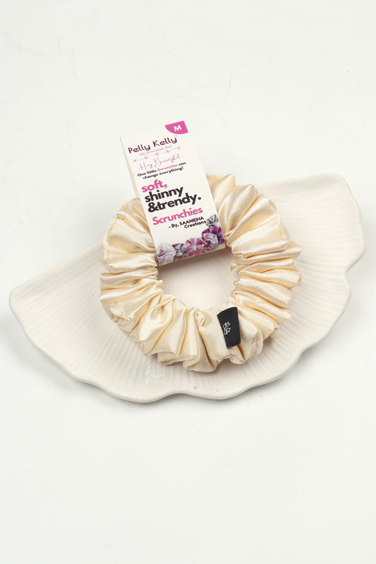 Soft Peach | Premium  Satin Scrunchies | M