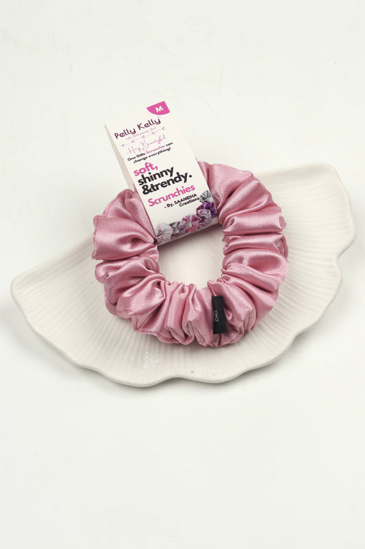 Cavern Pink | Premium  Satin Scrunchies | M