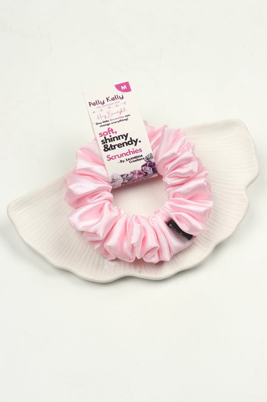 Pale Pink | Premium  Satin Scrunchies | M
