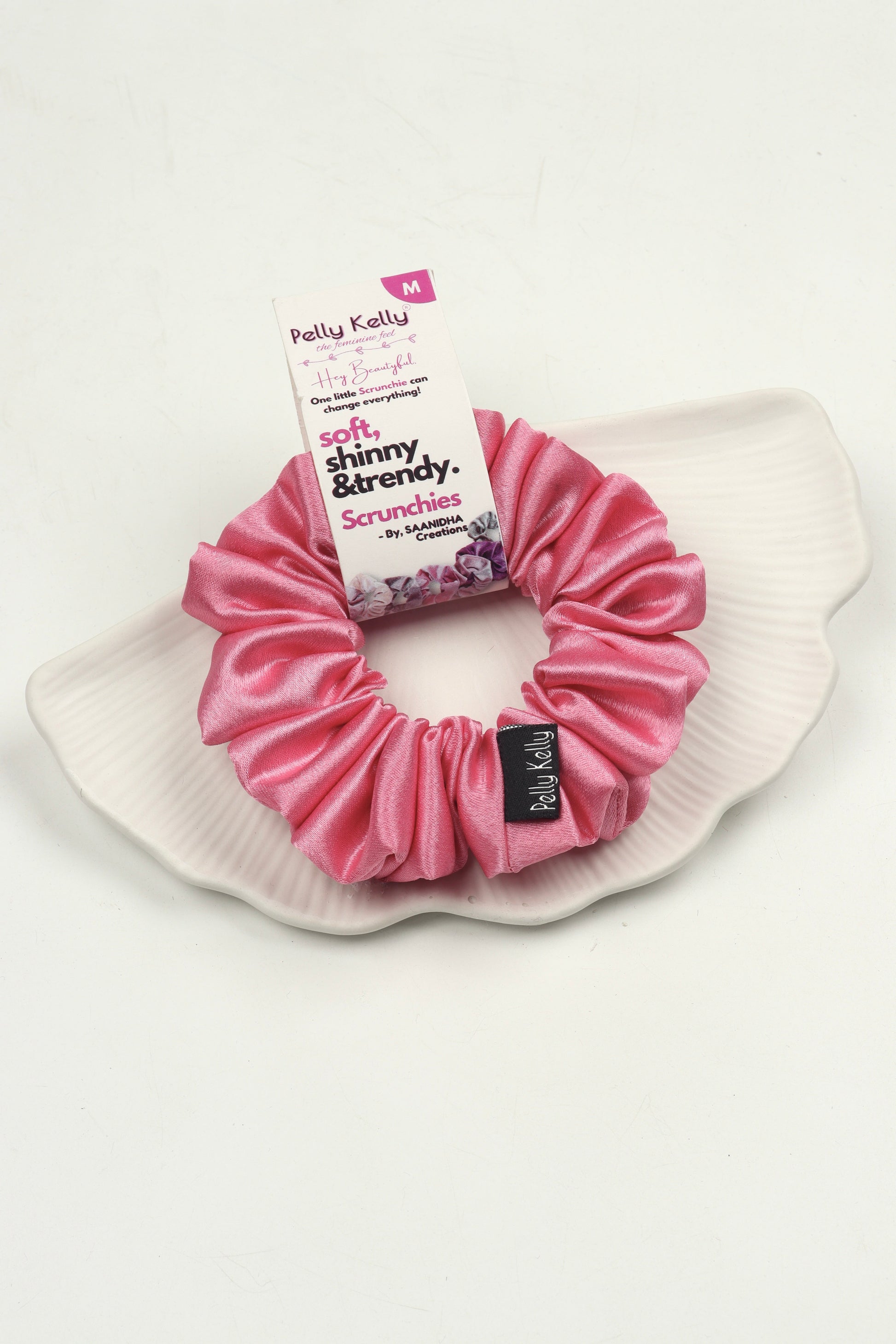 Carnation Pink | Premium  Satin Scrunchies |M